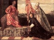TIZIANO Vecellio Pope Alexander IV Presenting Jacopo Pesaro to St Peter nwt oil painting on canvas